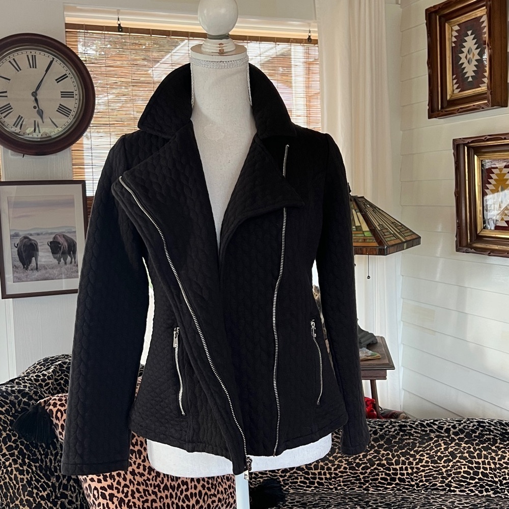 Isaac Mizrahi Black Cotton Jacket - Picture 8 of 10